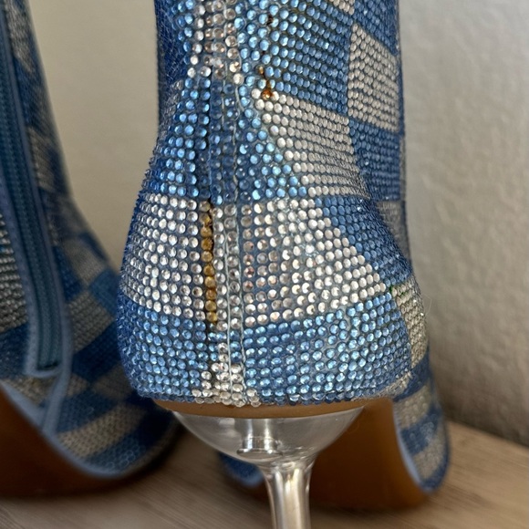 Giani Bini Elegant Blue and White Heeled Boots. Size 7 - Picture 11 of 11